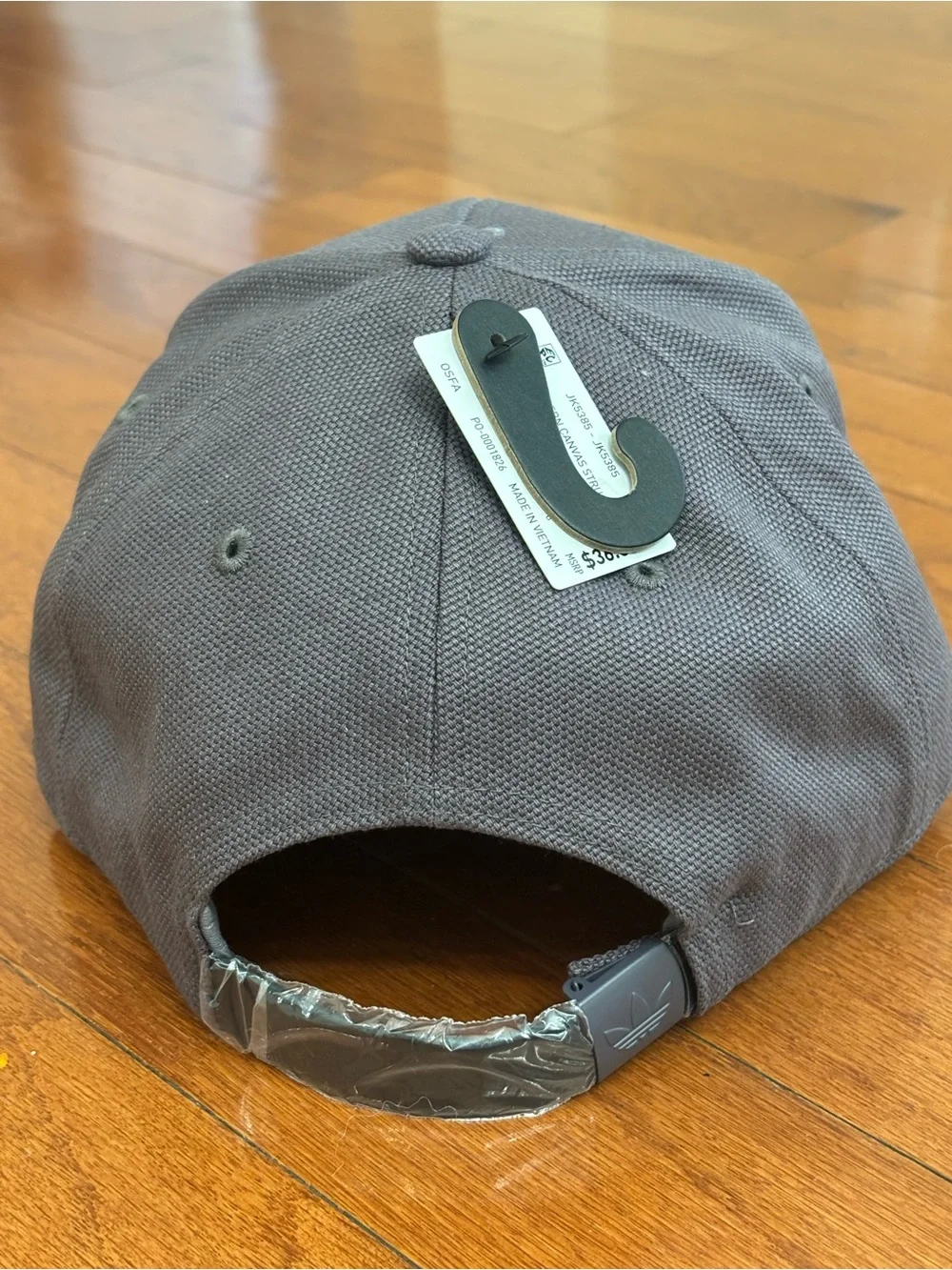 Adidas Men’s Modern Canvas Structure SnapBack Hat Grey Strata/Black